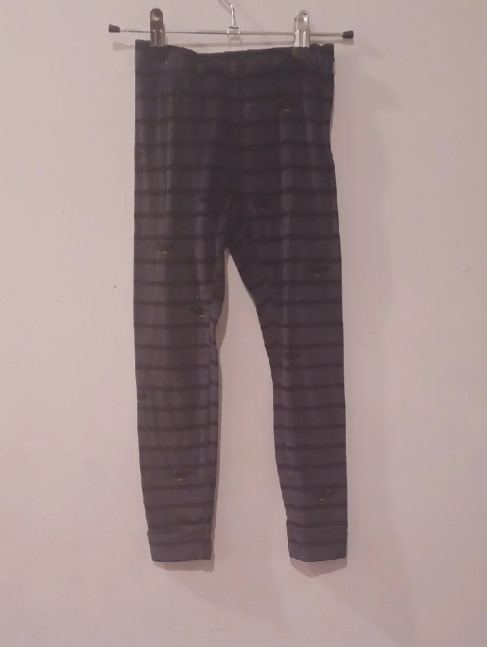 Striped Gray Thermal Leggings